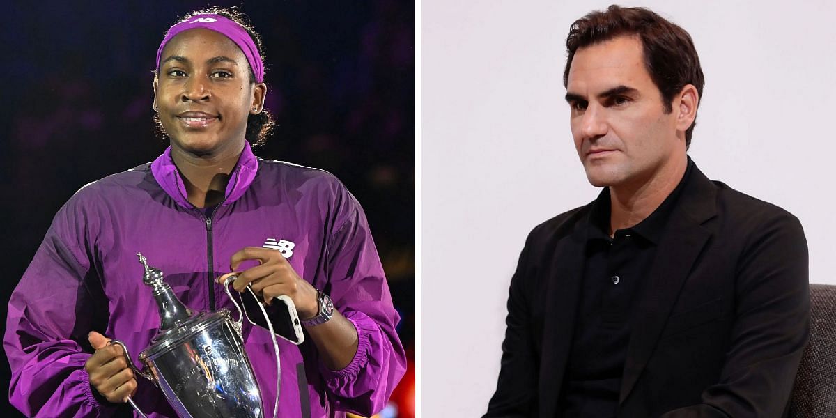 Coco Gauff (L) and Roger Federer | Images: Getty