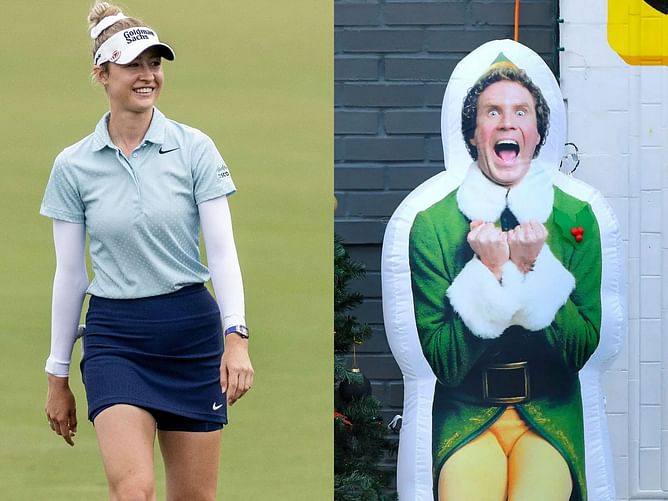 Nelly Korda channels Will Ferrell’s Elf for TaylorMade's Christmas campaign