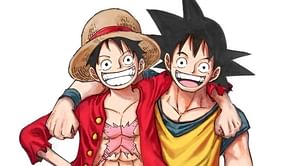 One Piece creator ends Dragon Ball Super Gallery project by Giving Goku Luffy's smile