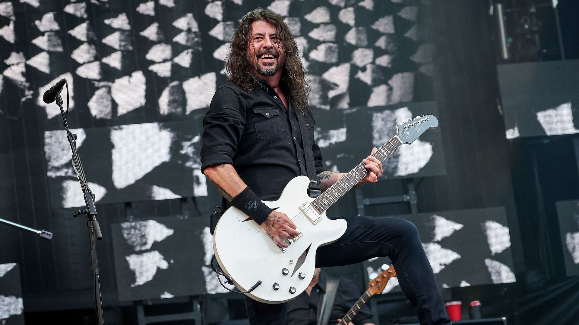 Dave Grohl of The Foo Fighters performs on stage at London Stadium on June 20, 2024, in London, England. (Image via Getty/Kevin Mazur)