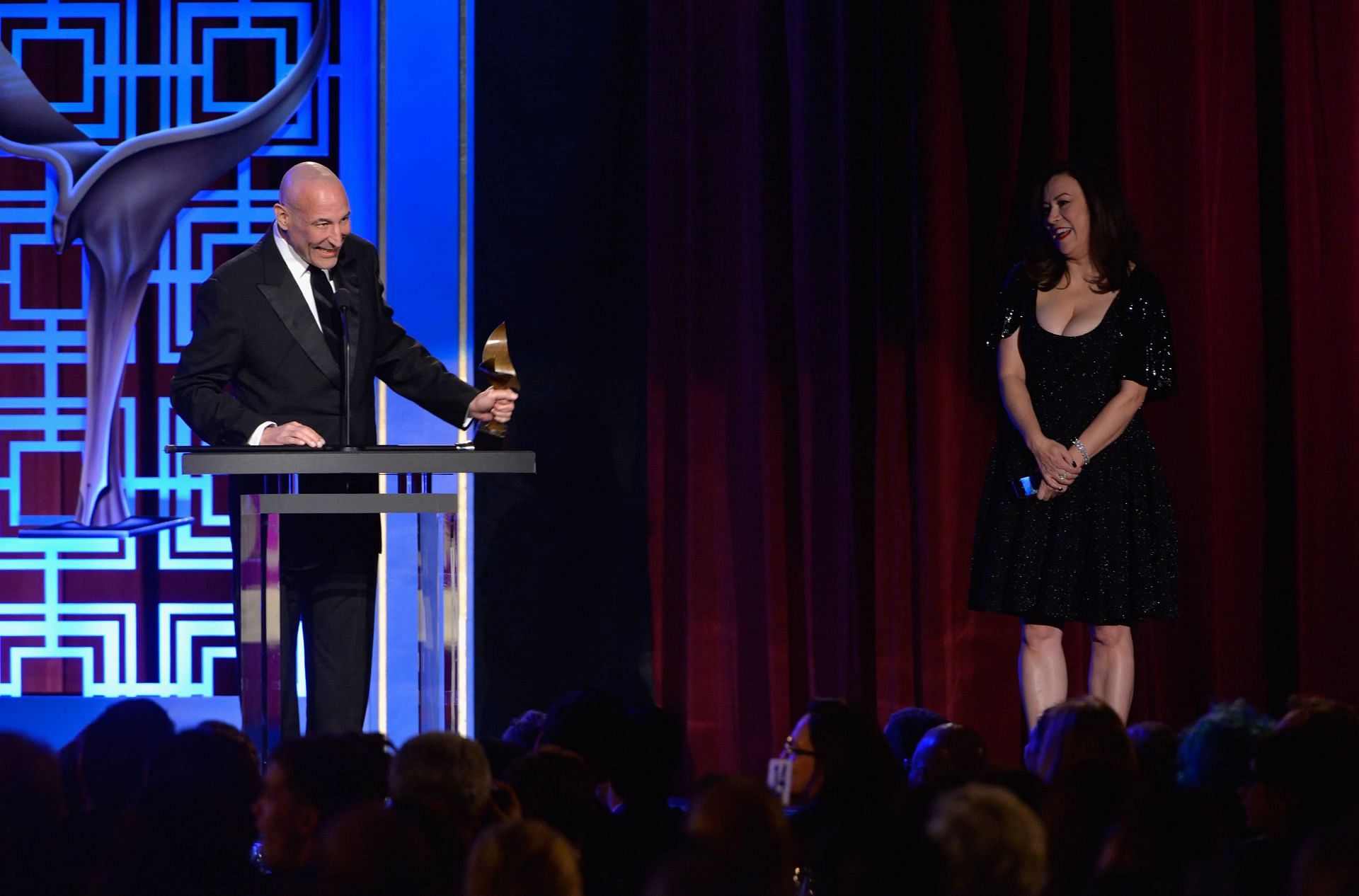 Sam and Jennifer at the 2014 Writers Guild Awards L.A. Ceremony (Image via Getty Images)