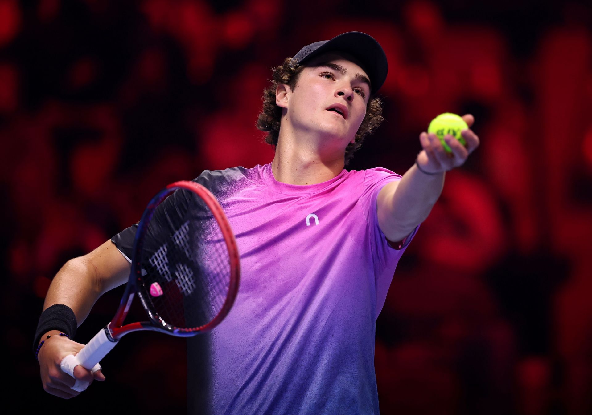 Fonseca in action at the Next Gen ATP Finals (Image Source: Getty)