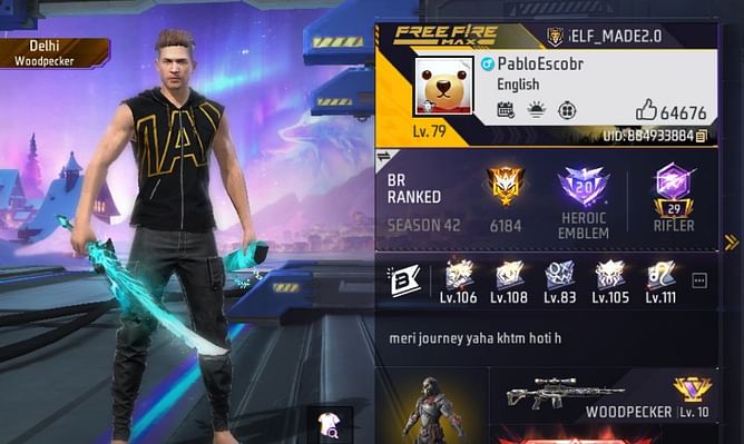 Mr Jay की Free Fire MAX ID, स्टैट्स और अन्य जानकारी