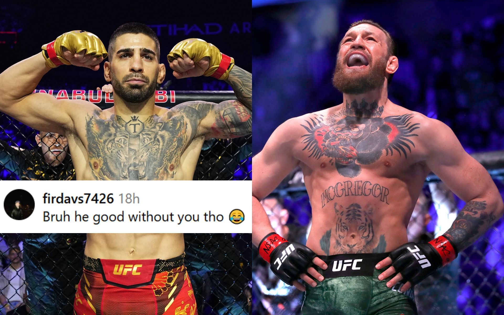 Ilia Topuria (left) is beheld as one of the top young stars in MMA today, whereas Conor McGregor (right) is regarded as one of the biggest stars the sport has ever seen [Images courtesy: Getty Images]