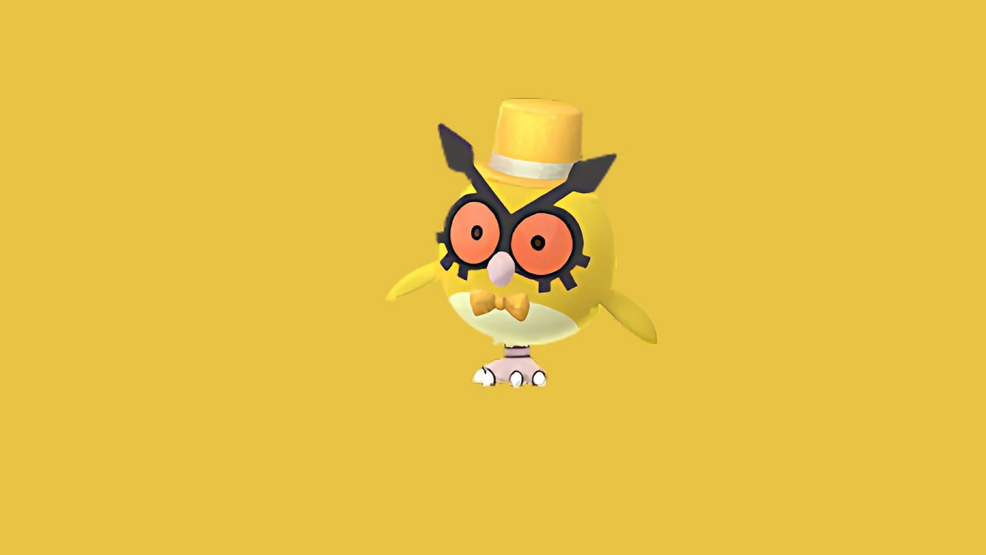 Shiny Hoothoot wearing a New Year&#039;s Hat. (Image via The Pokemon Company)