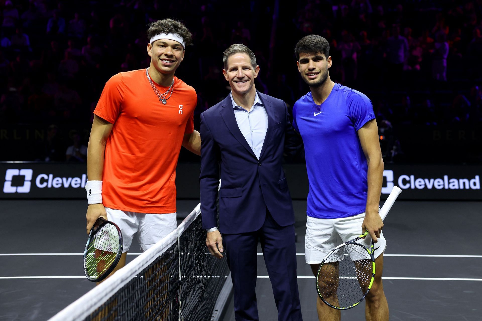 Ben Shelton (L) and Carlos Alcaraz (R) at the Laver Cup 2024 (Image: Getty)