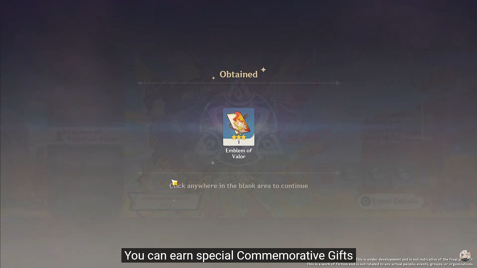 Special Commemorative Gifts (Image via HoYoverse)