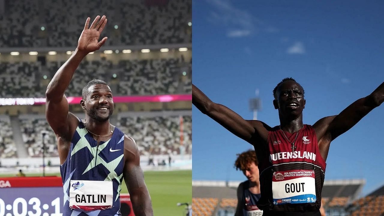 Justin Gatlin and Gout Gout (Image via: Getty Images)