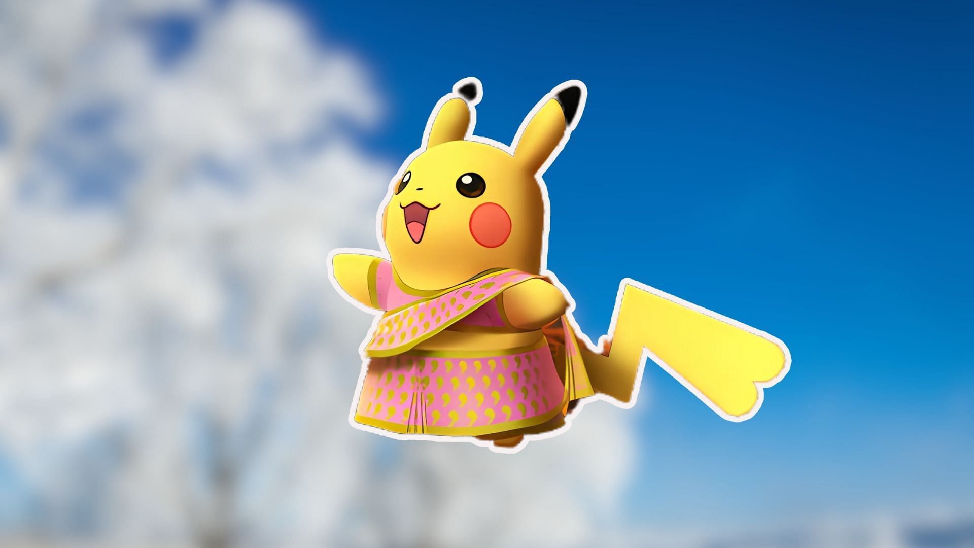 Pikachu wearing a traditional Indian saree. (Image via The Pokemon Company)