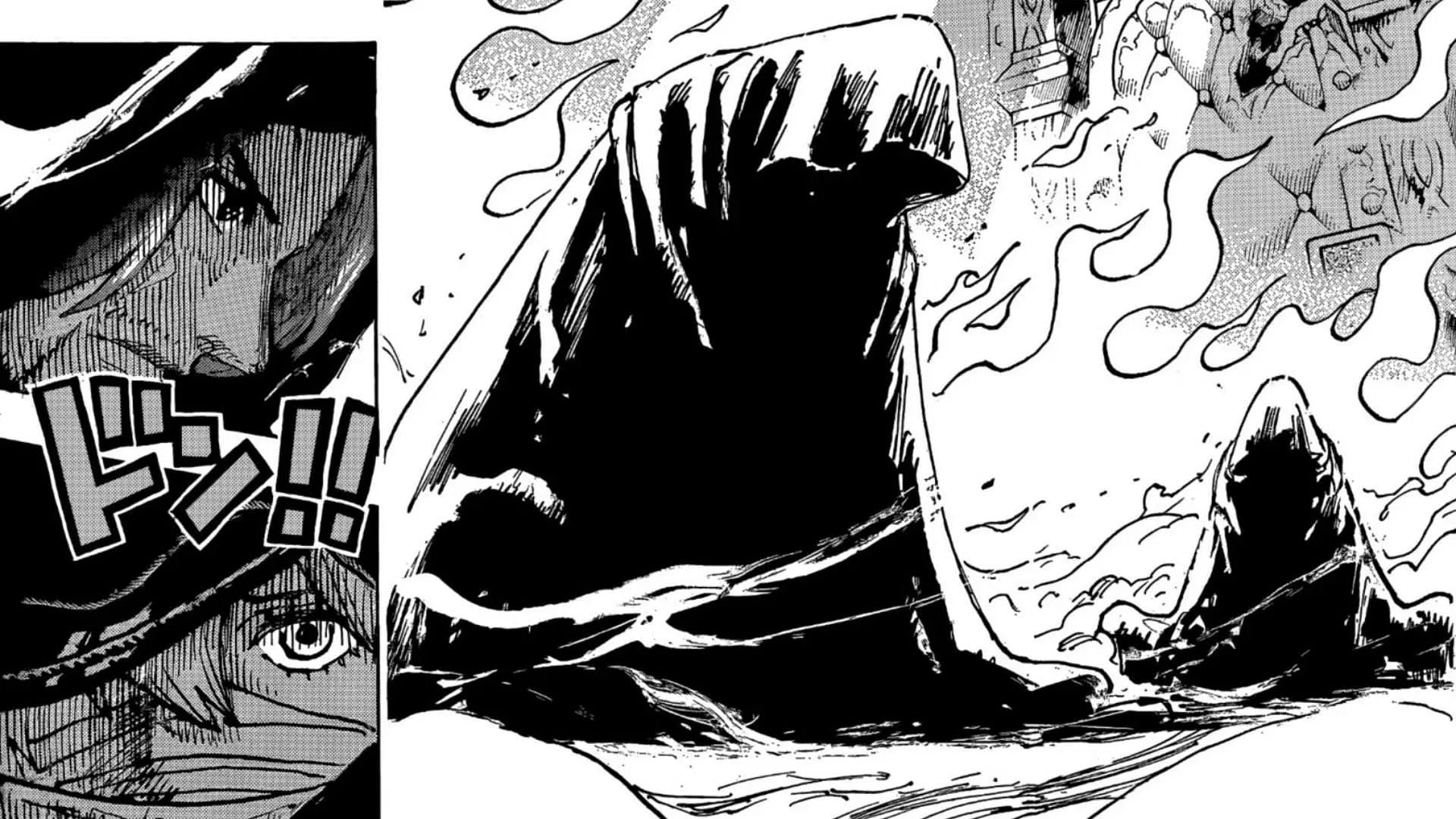 Two cloaked figures reach Elbaph (Image via Shueisha)