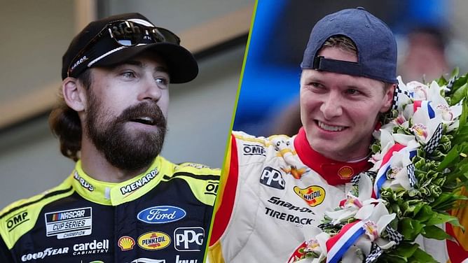 IndyCar’s latest Josef Newgarden representation gets NASCAR champion Ryan Blaney’s approval