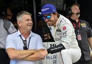 Gil de Ferran with two-time F1 champion Fernando Alonzo - Source: Imagn