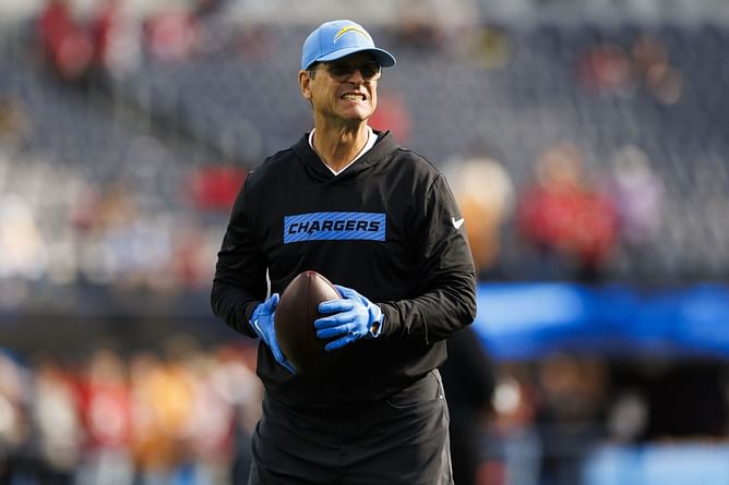 Jim Harbaugh's son has 5-word reaction to Chargers thumping Patriots 40-7 and making playoffs