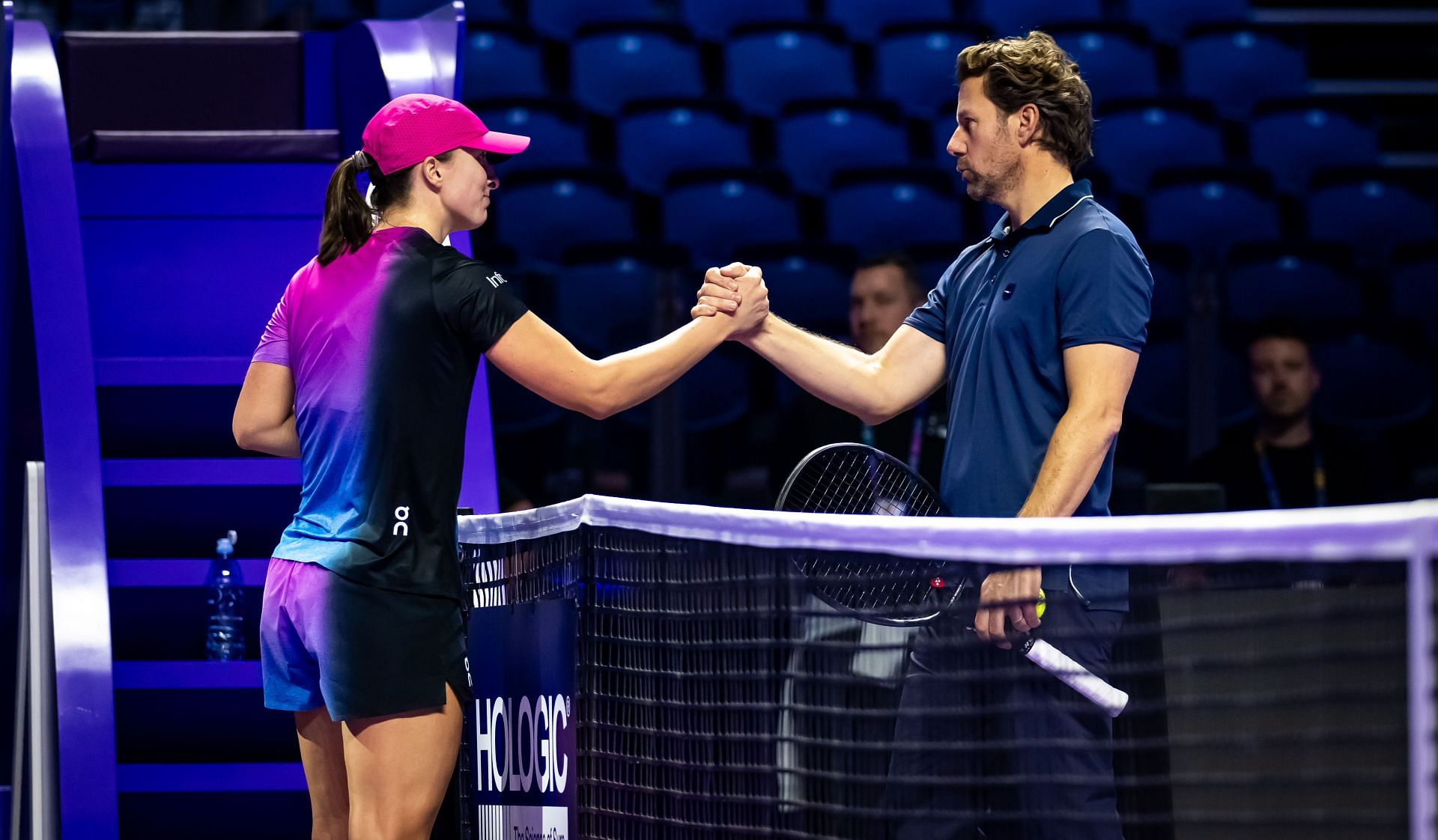 Iga Swiatek with Wim Fissette at WTA Finals 2024 - Image Source: Getty