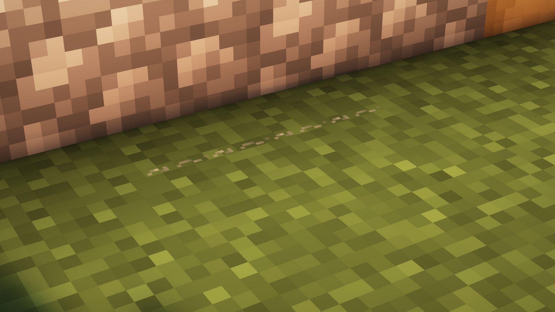 When a string is placed on a block, it can be considered the smallest block in the game (Image via Mojang Studios)