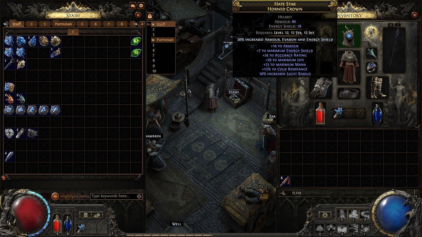 I made the wrong choice of Runes here, resistance is more important (Image via GGG)