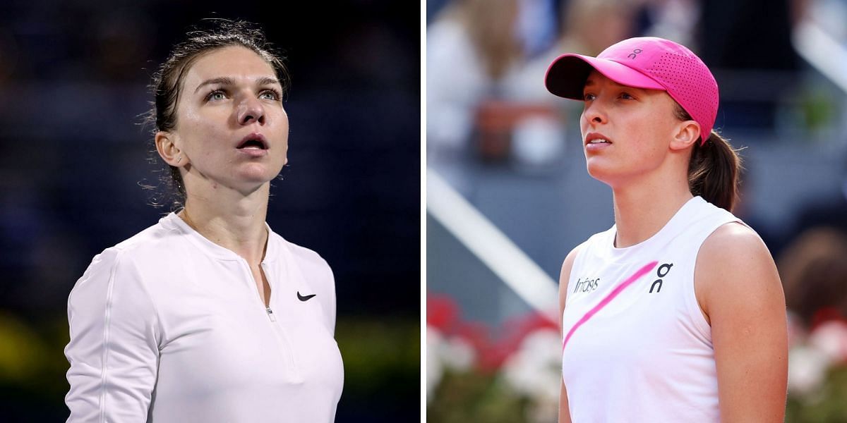 Simona Halep (L) &amp; Iga Swiatek (R) (Source - GETTY)