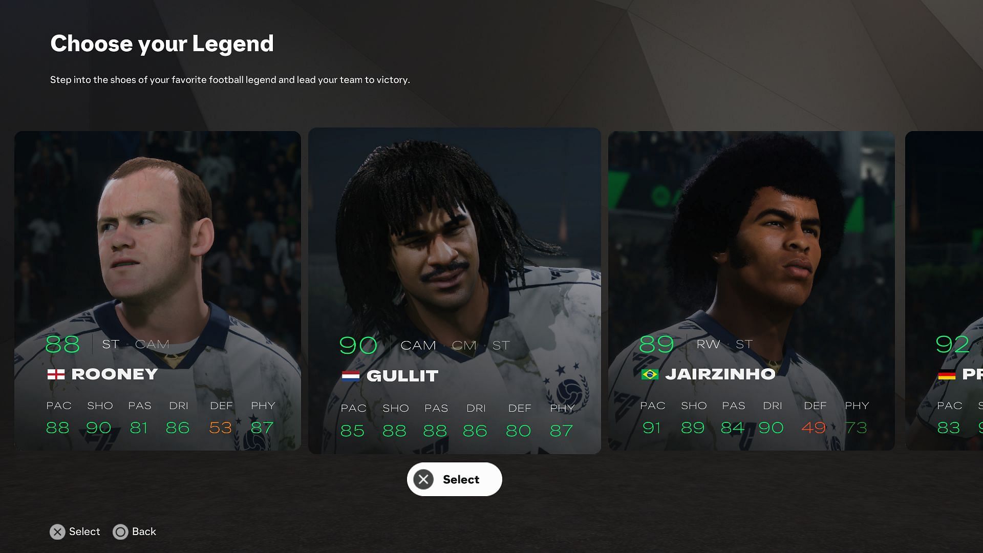 Here is what the Player Career Mode Icon selection screen looks like (Image via EA Sports)