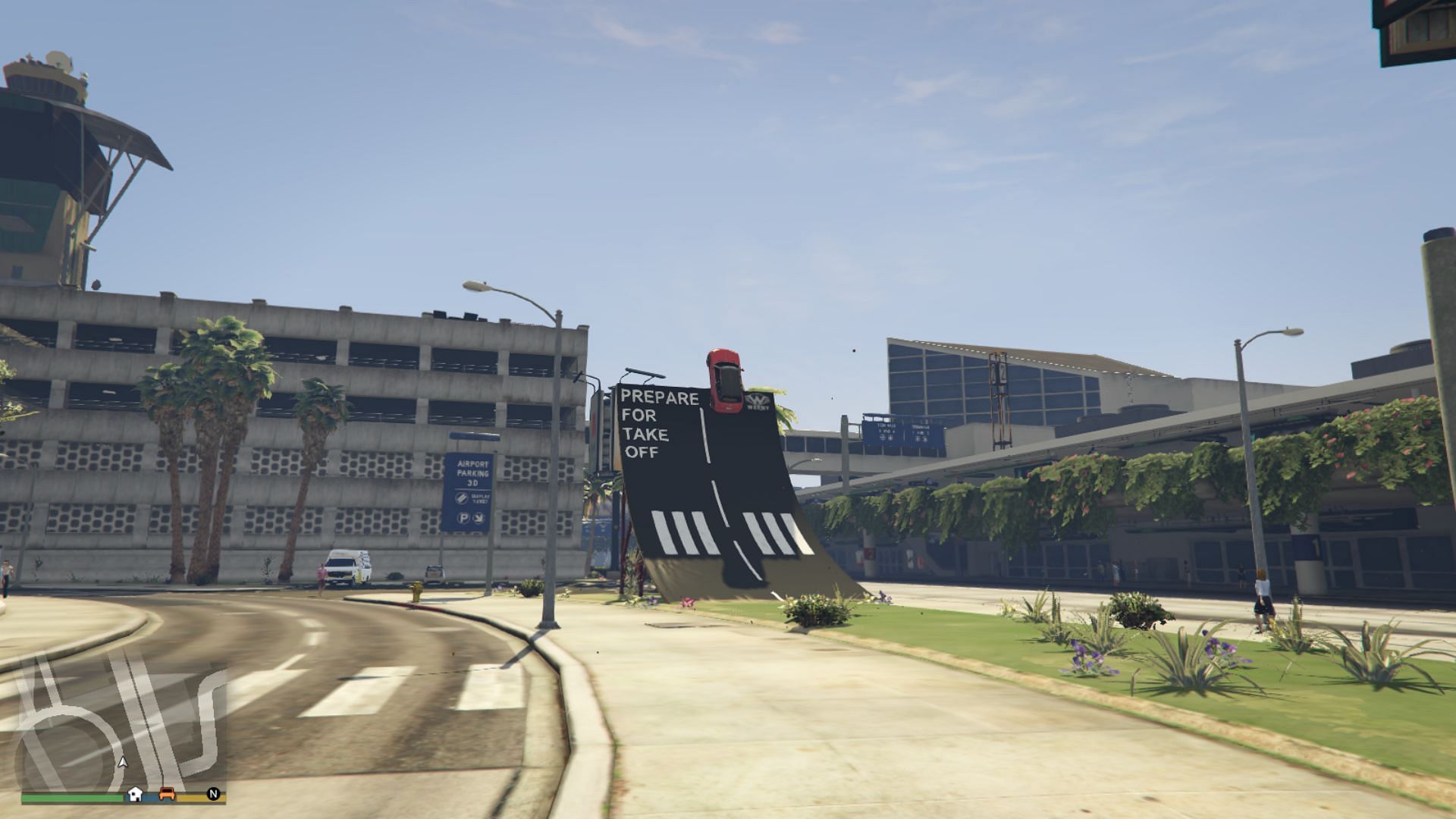 The screenshot of a Stunt Jump ramp for GTA 5 collectibles guide readers. (Image via Rockstar Games)