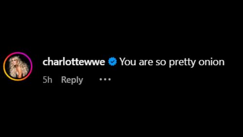 Screenshot of Charlotte Flair's comment [Image via Vero Rodriguez's Instagram]