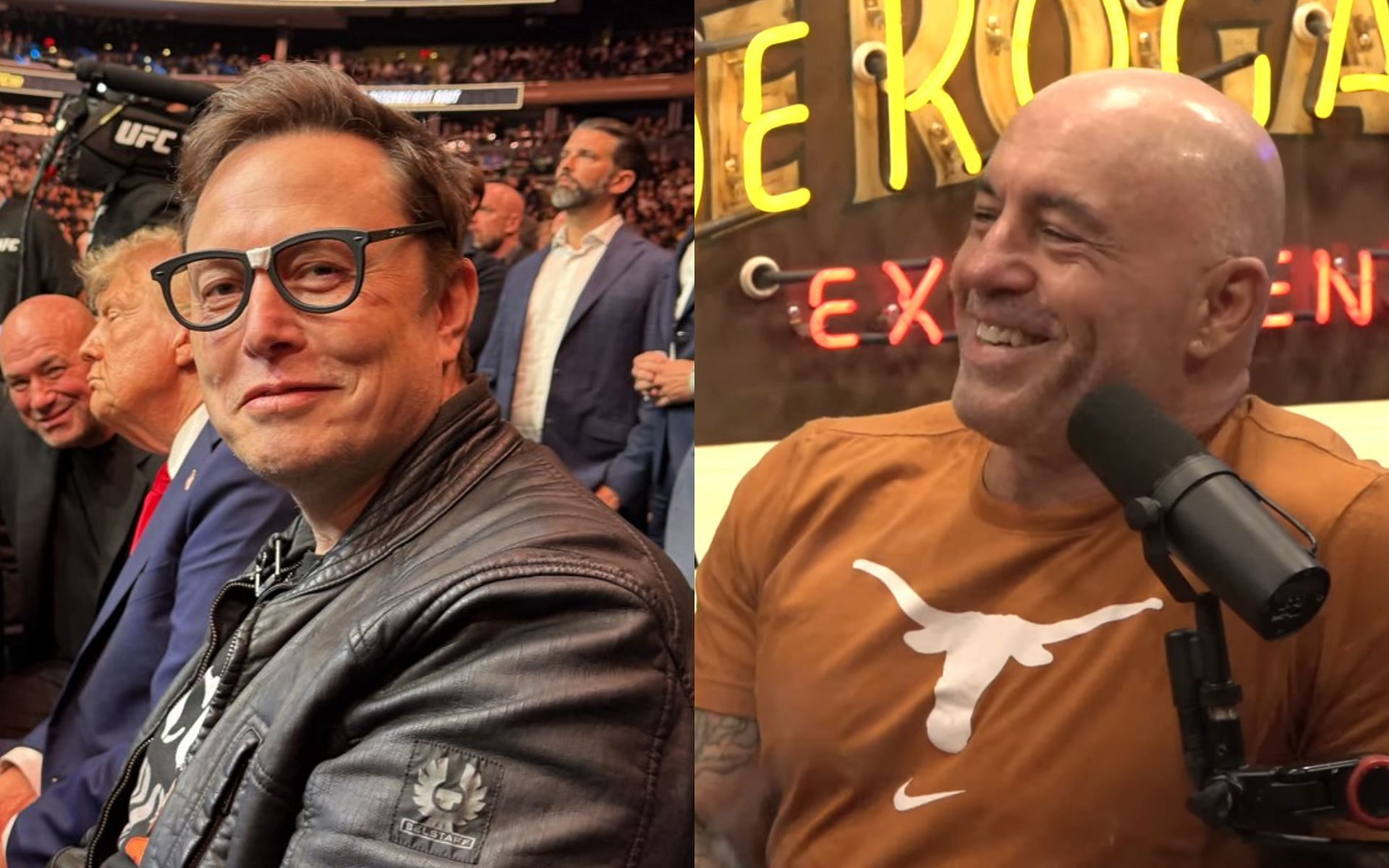 Elon Musk (left) thanked Joe Rogan (right) for his remarks on X. [Images courtesy: @elonmusk on Instagram and PowerfulJRE on YouTube]