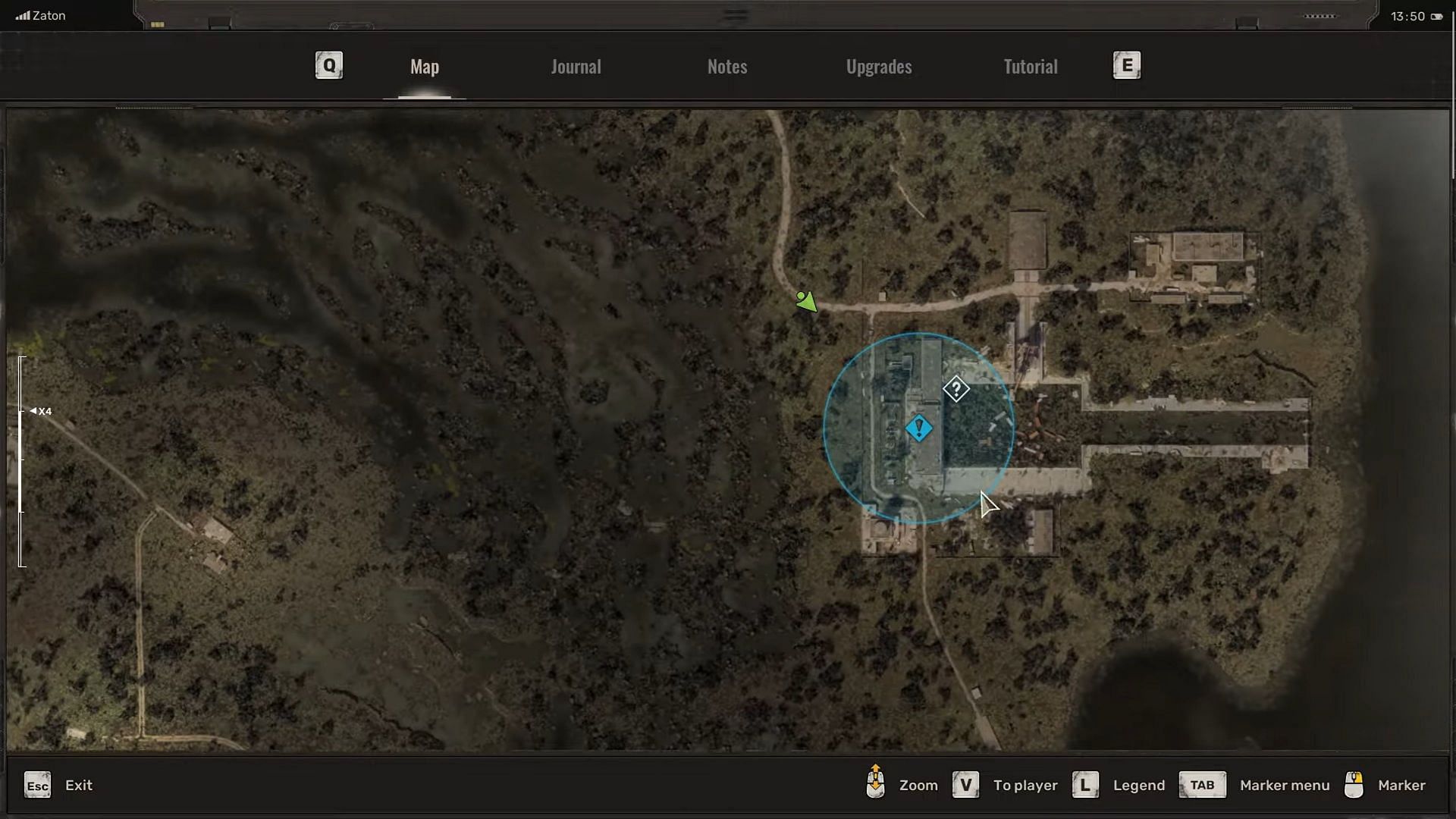 The location in the Zaton area of Stalker 2&#039;s map (Image via GSC Game World/ Youtube@ WoW Quests)