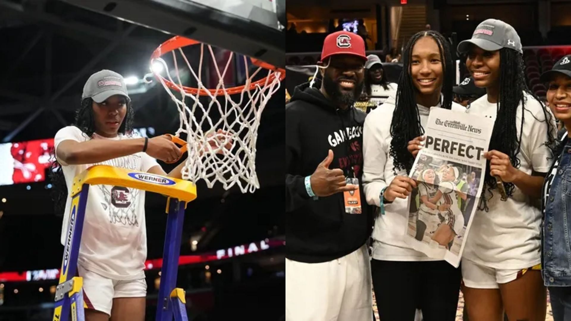 South Carolina guard Bree Hall enjoyed a special reunion with her sister Brooklyn for Christmas.