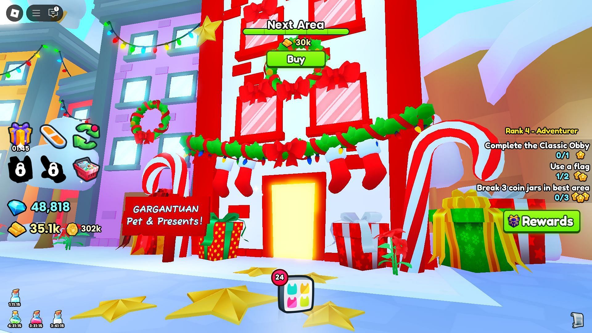 Gargantuan Santa Paws available from Christmas Event 2024 (Image via Roblox)