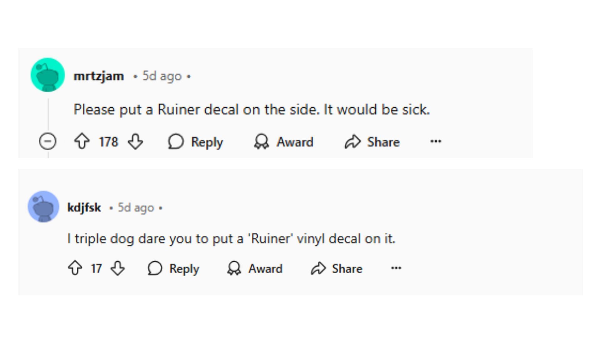 Fans react to player&#039;s post about their in-game and real-life cars 1/3 (Image via Rockstar Games)