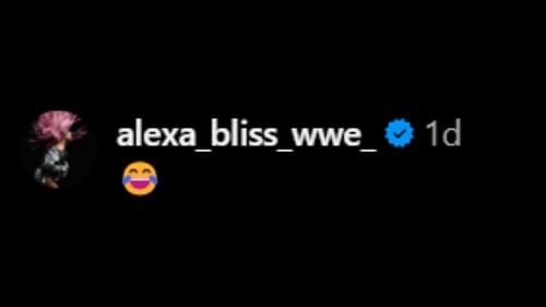Screenshot of Alexa Bliss' comment [Image credits: Chelsea Green's Instagram handle]