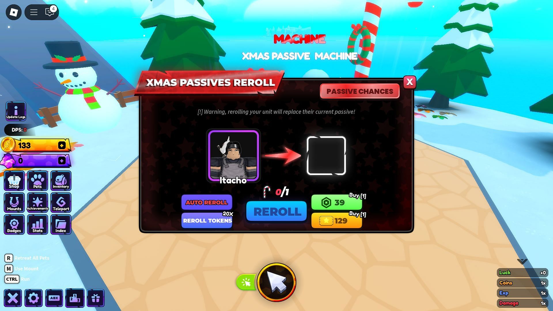 The Xmas Passive Reroll Machine (Image via Roblox)