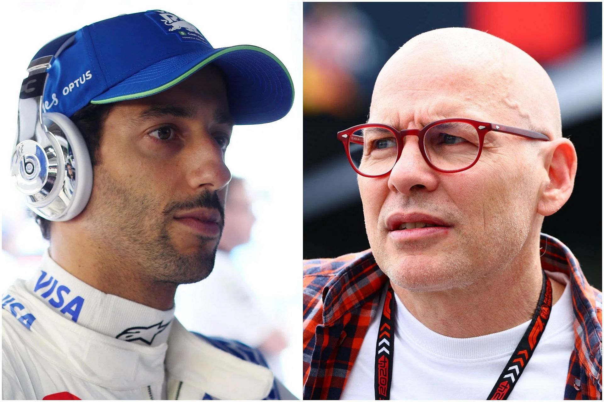 Daniel Ricciardo (L) and Jacques Villeneuve (R) (Images via Getty)