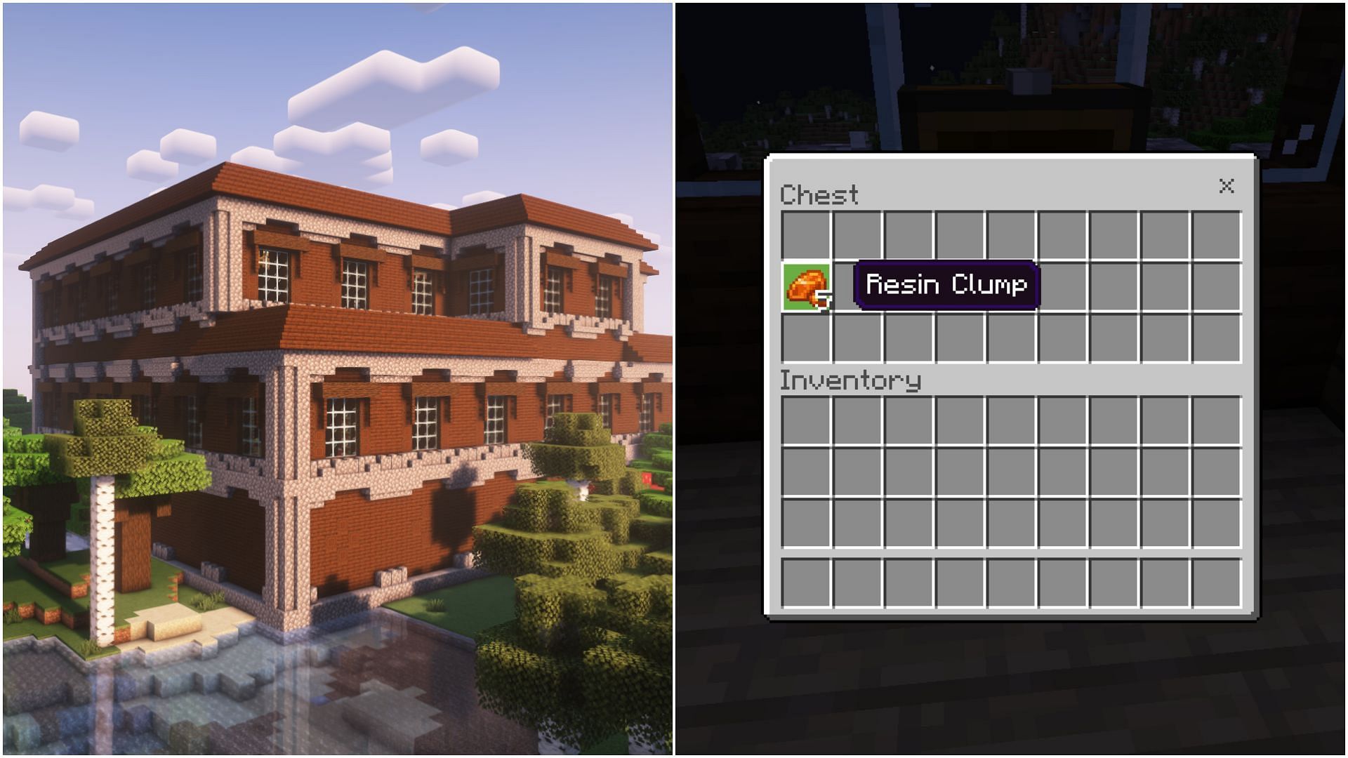 Resin clumps can be found in Woodland Mansions (Image via Mojang Studios)