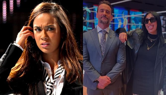 AJ Lee reacts after her husband CM Punk is spotted with Rhea Ripley at WWE Headquarters