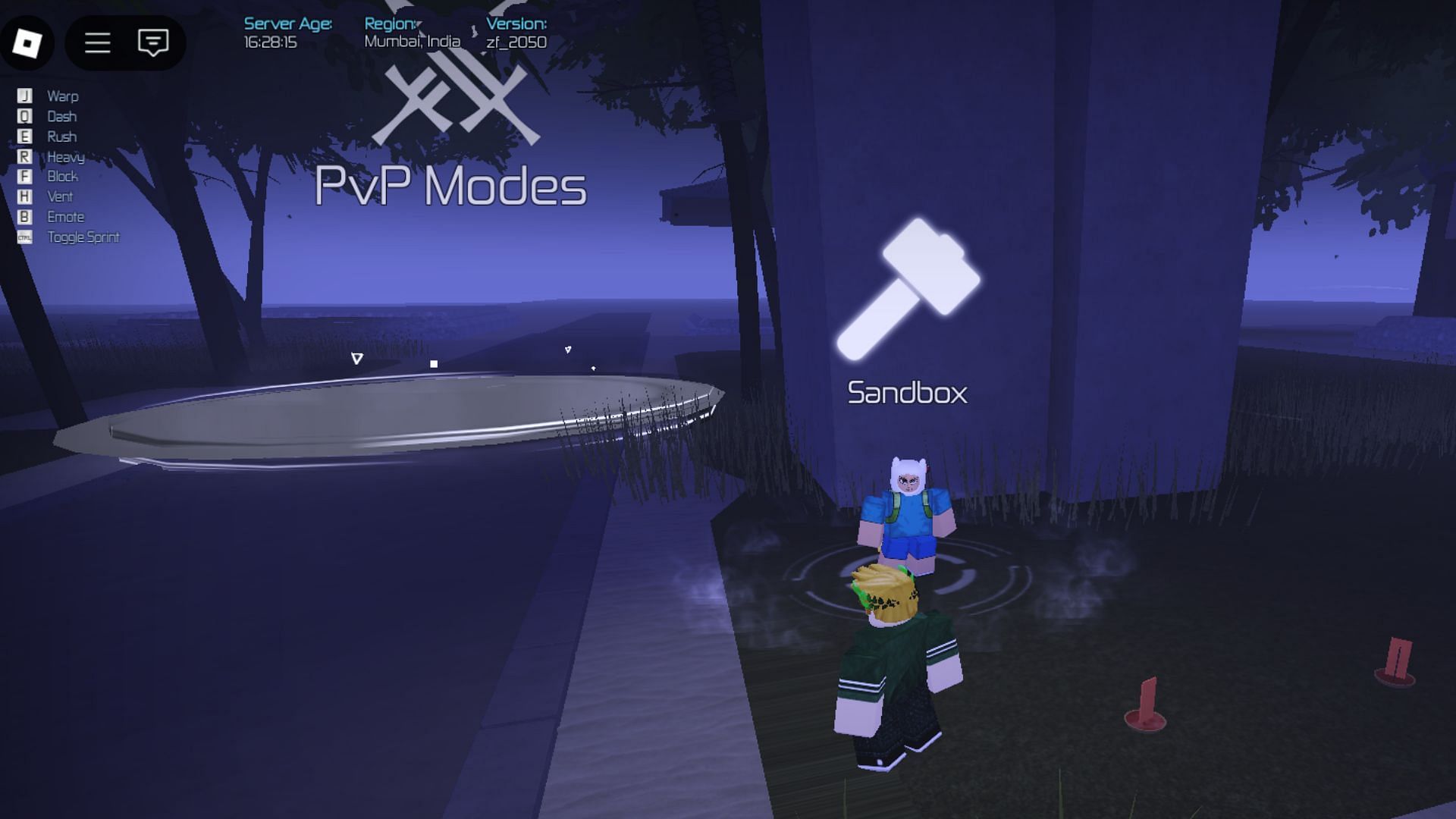 This NPC will teleport you to the Sandbox mode (Image via Roblox)