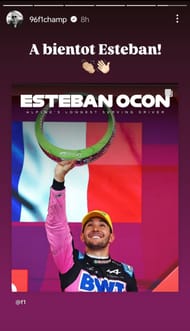 Screengrab of Damon Hill's Instagram story (@96f1champ)