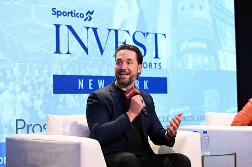 Serena Williams' husband Alexis Ohanian speaking at an event [Source: Getty]