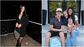 John Hunter Nemechek’s wife Taylor makes a fashion statement in a stunning black V-neck outfit