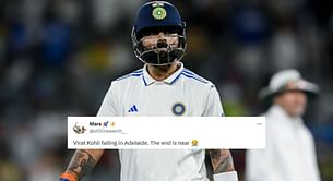 "Virat Kohli failing in Adelaide, the end is near" - Fans react as star batter falls cheaply again in BGT 2024-25 2nd Test