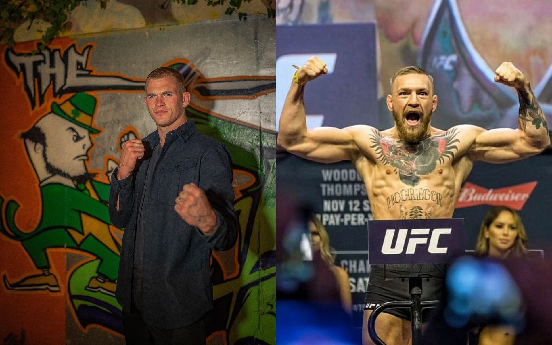 Ian Machado Garry (left) talks about Conor McGregor