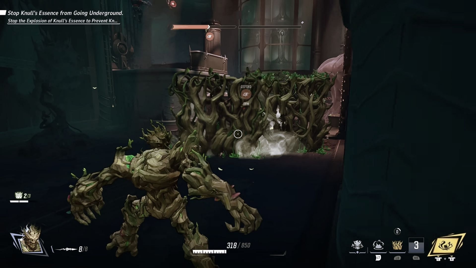 Groot&#039;s multiple Thornlash Walls (Image via NetEase Games)