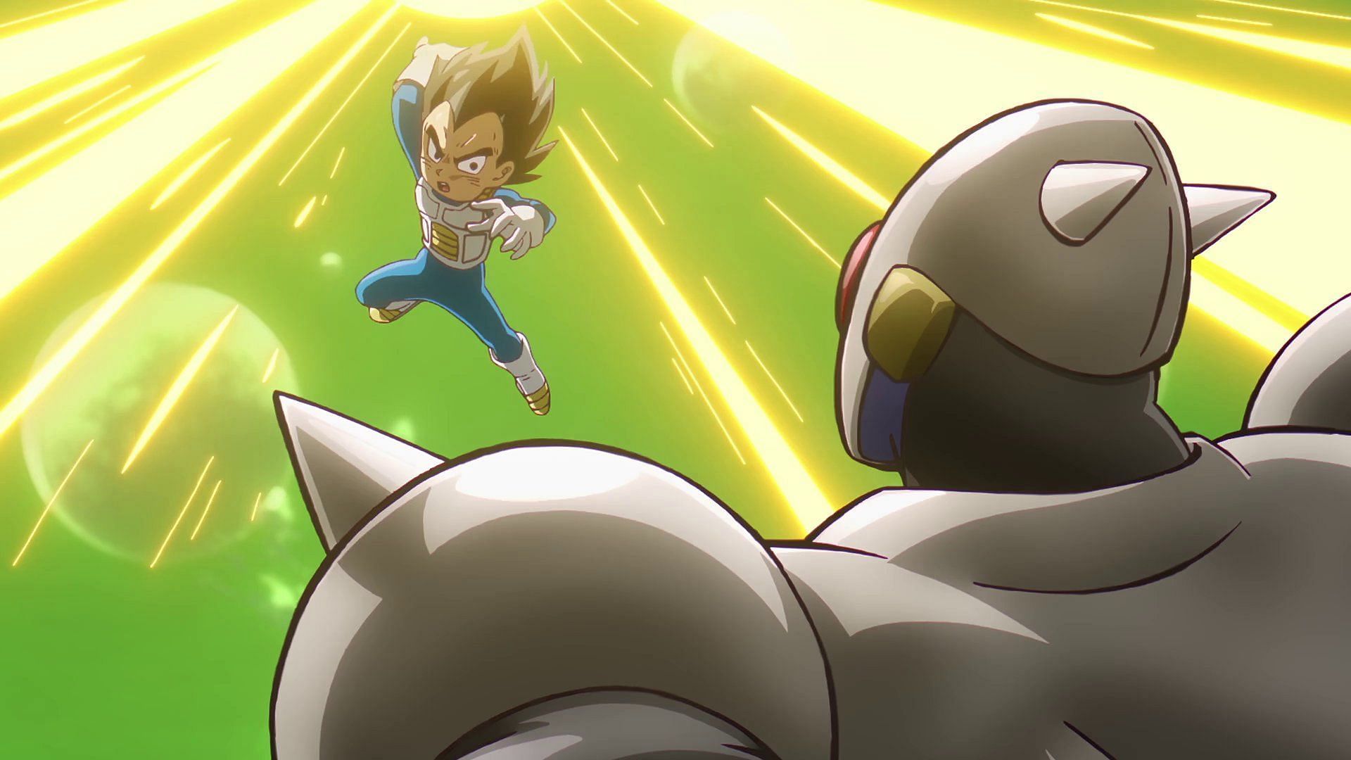 Vegeta's fight with Tamagami Number Two will continue in the next episode (Image via Toei Animation).