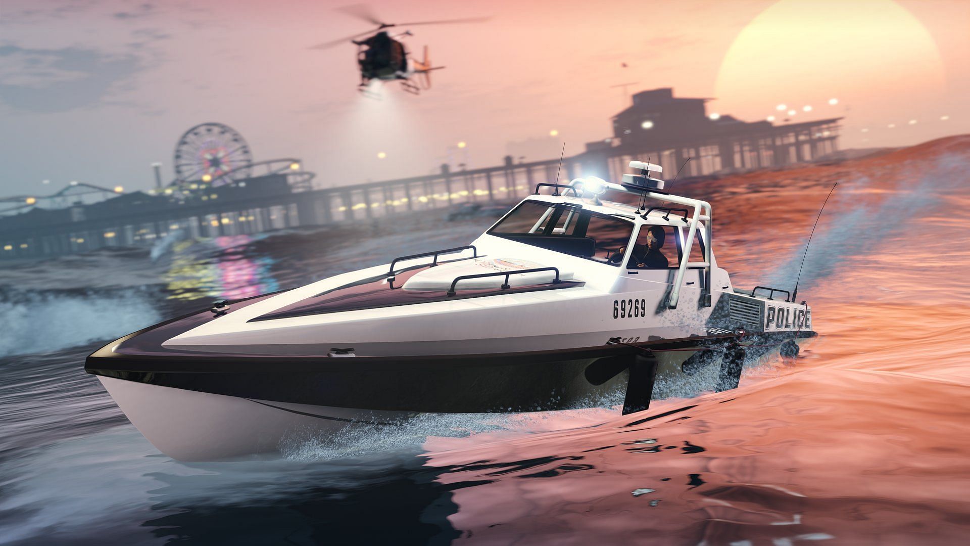 The new police boat coming to the upcoming update (Image via Rockstar Games)