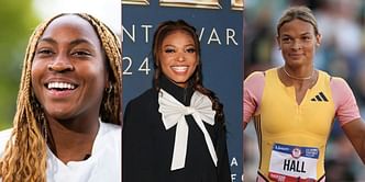 "Obsessed" - Coco Gauff, Athing Mu & Anna Hall gush over Gabby Thomas' stunning all-black outfit with a bow at FNAA 2024