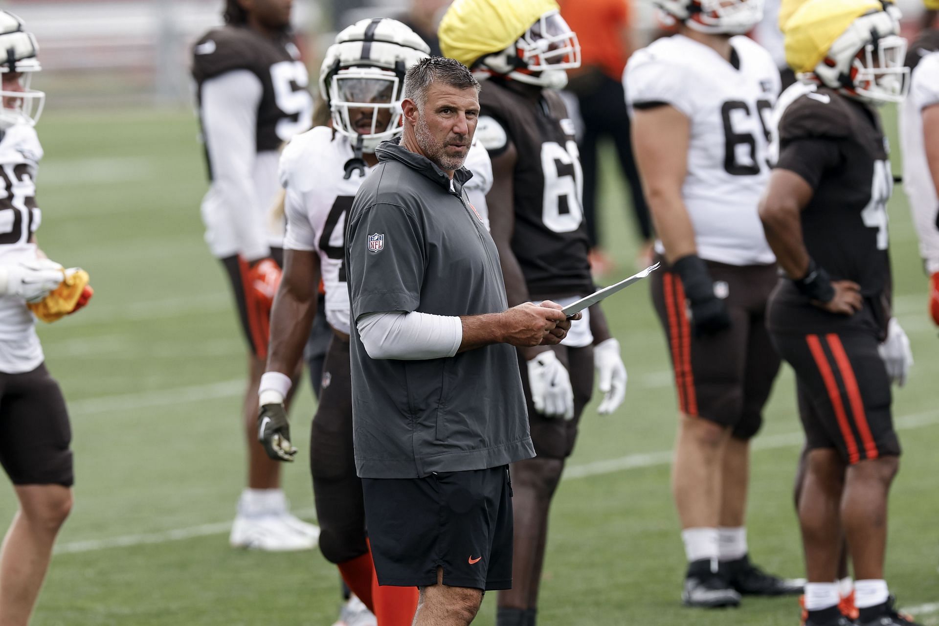 Mike Vrabel at Cleveland Browns Training Camp - Source: Getty