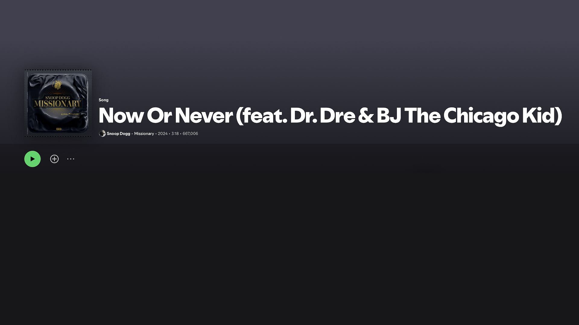 Track 14 on Snoop Dogg's 20th studio album 'Missionary' (Image via Spotify)