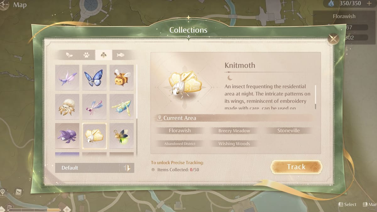 How to track plants, animals, insects and fish in Infinity Nikki