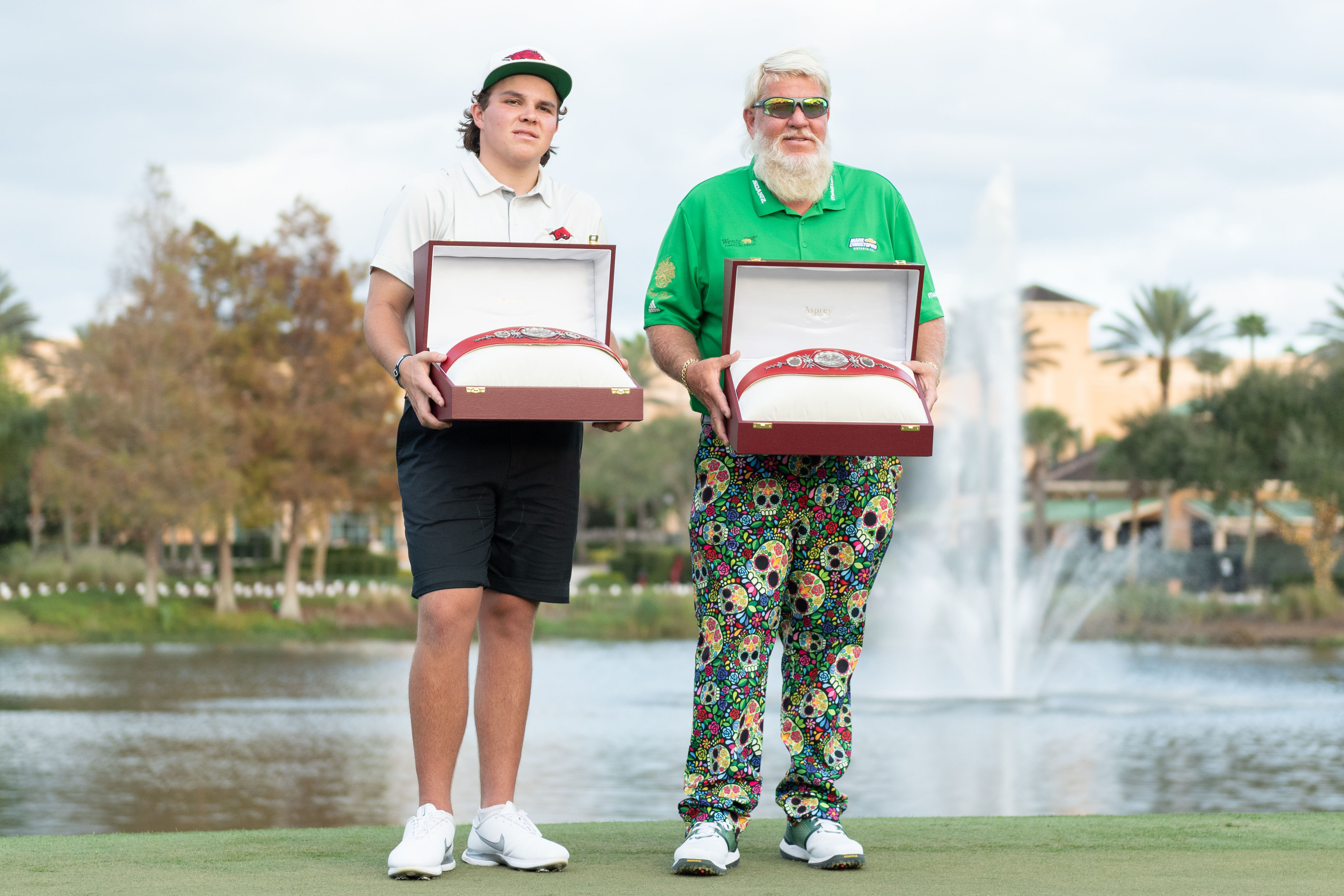 Team Daly poses with the winner trophy after winning the PNC Championship (Image Source: Imagn)