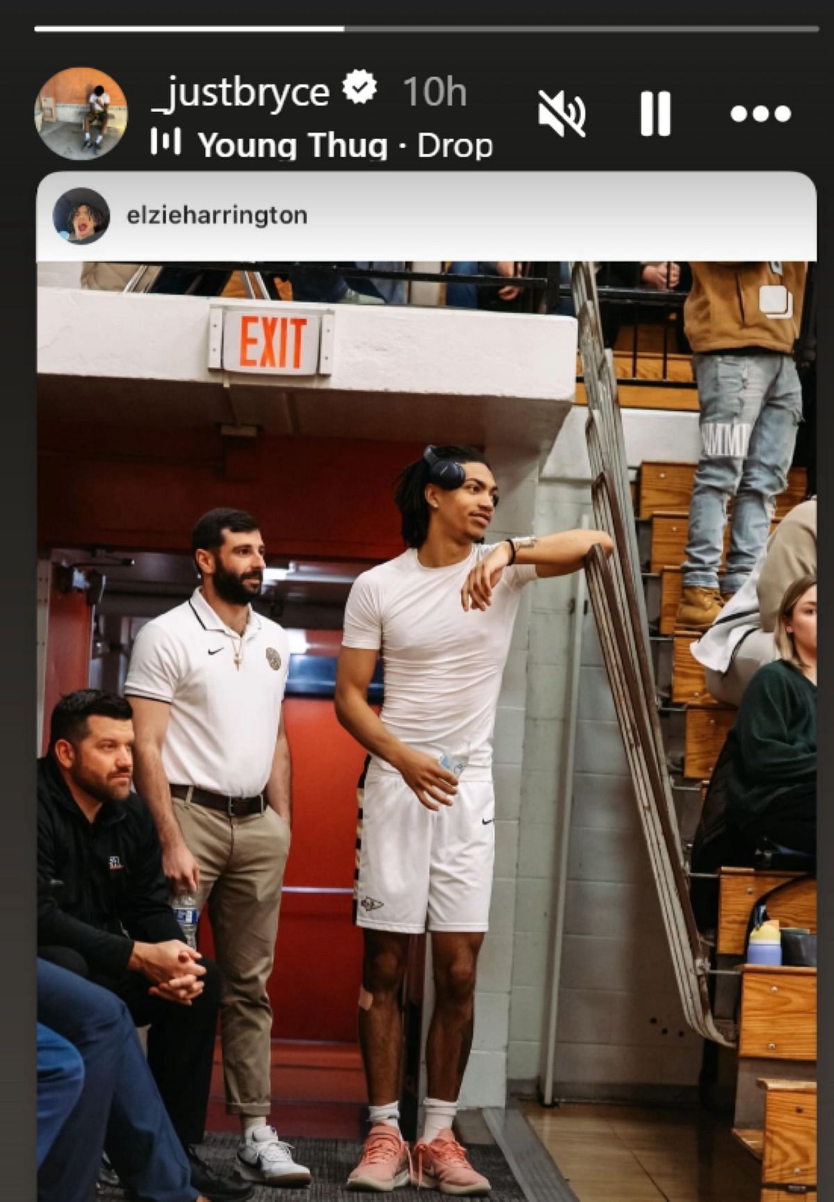 LeBron James&#039; son Bryce James reshares 4-star Harvard Crimson commit Elzie Harrington&#039;s matchday snaps