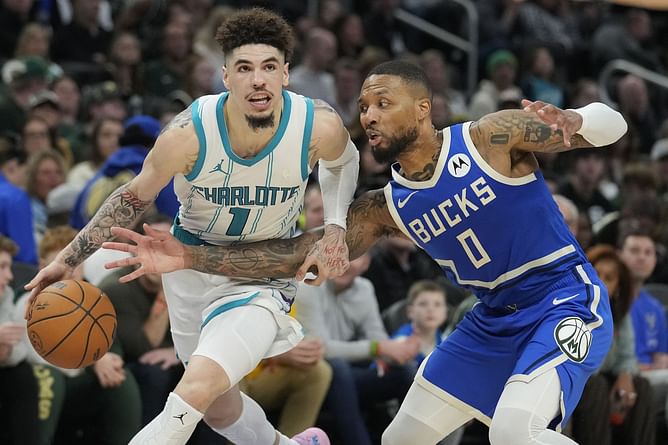 Damian Lillard hilariously sums up LaMelo Ball's lookalike's skills in 3 words